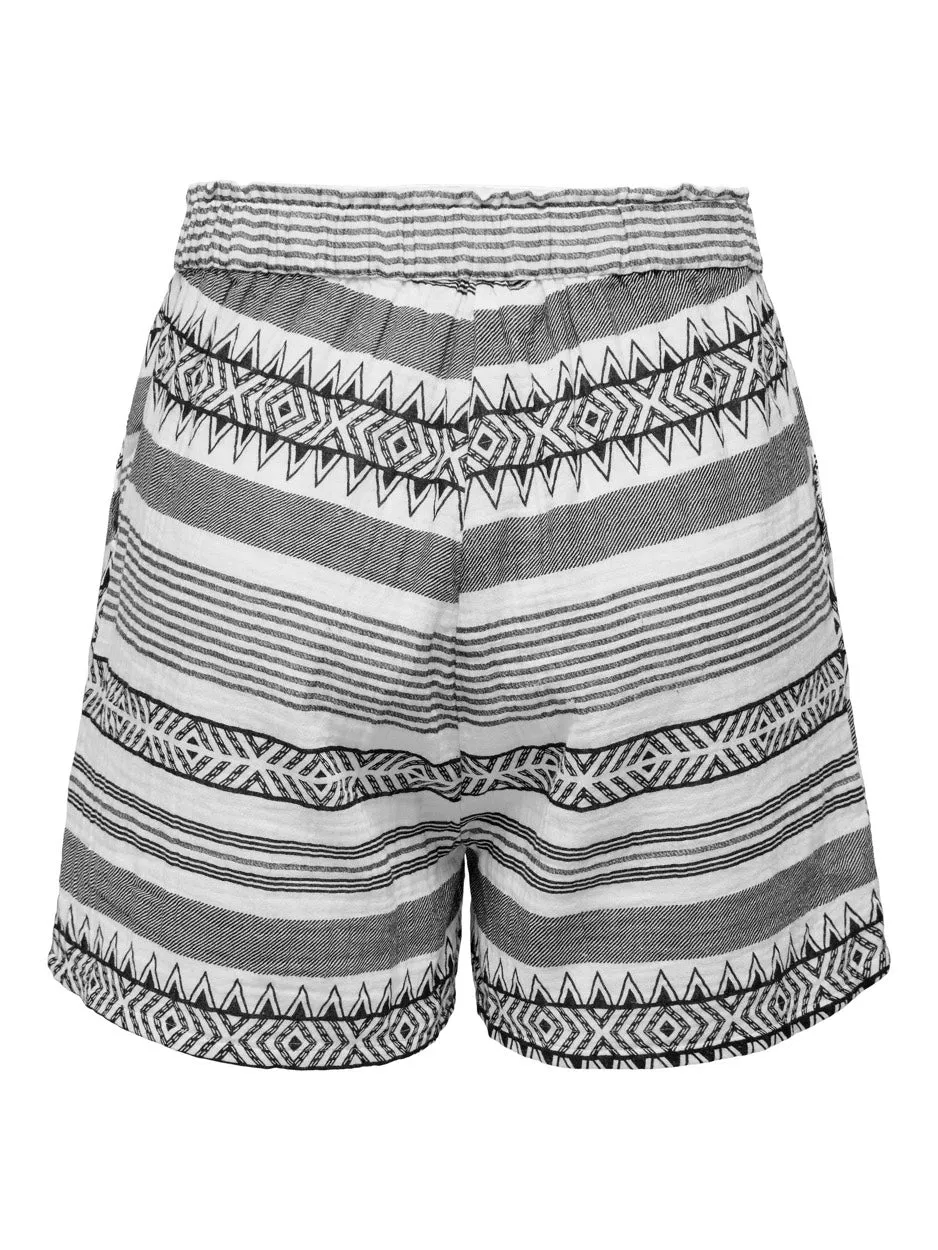 Onlnora Hw Shorts Ptm - Wit Dessin