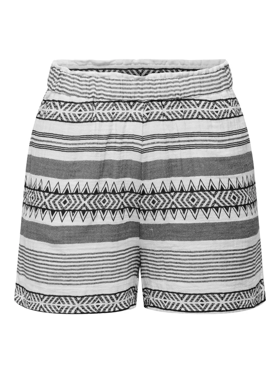 Onlnora Hw Shorts Ptm - Wit Dessin