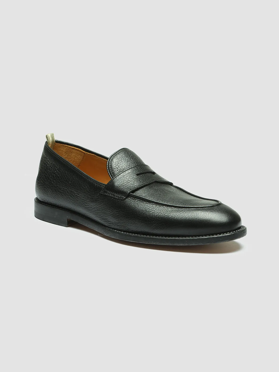 OPERA 001 - Black Leather Penny Loafers