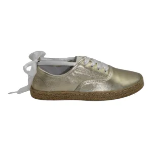 Paradise Leather Trainer Washed Gold