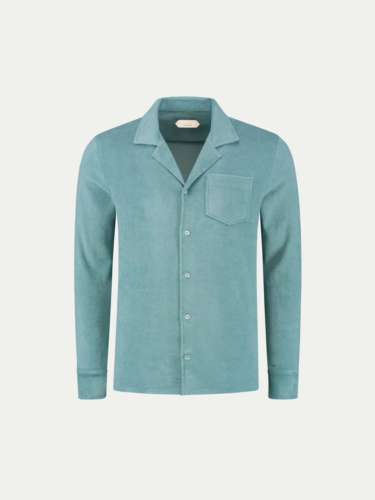 Petrol Terry Towelling Resort Shirt