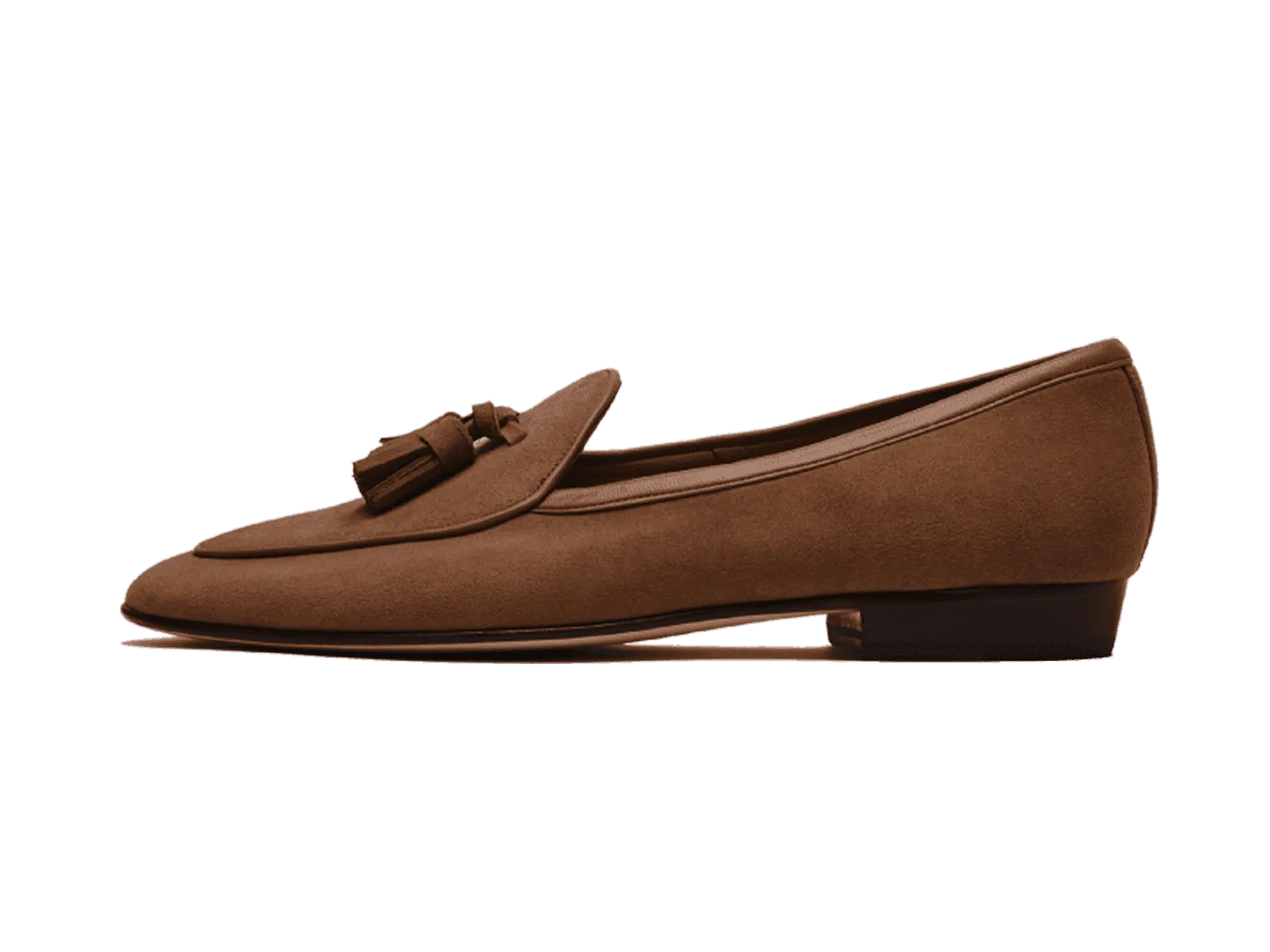 Sagan Classic Tassel Loafers in Moyen Brown Asteria Suede