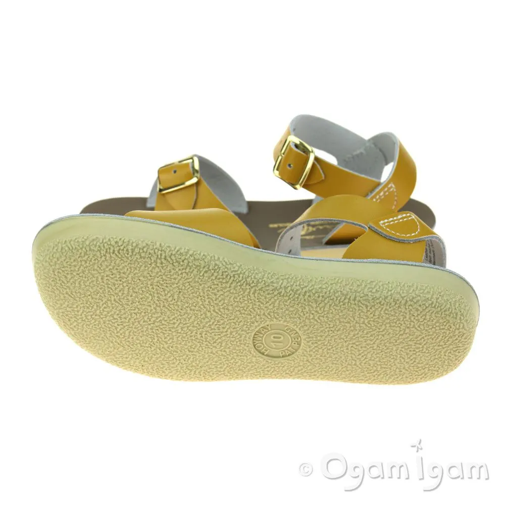 Salt-Water Surfer Boys Girls Waterfriendly Mustard Yellow Sandal