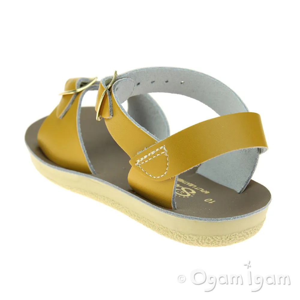 Salt-Water Surfer Boys Girls Waterfriendly Mustard Yellow Sandal