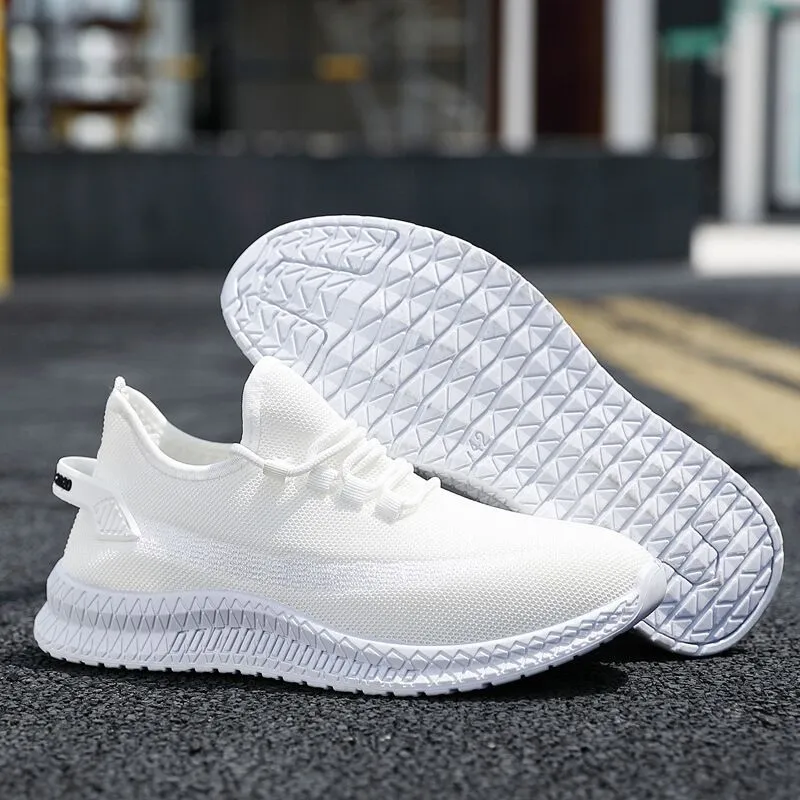 Sneakers Men  Shoes Flying Woven All-match Shoes Summer Factory Direct Supply Net Shoes Casual Korean Fashionable New Style