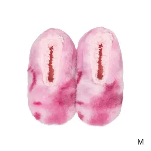 Snuggups Kids Tie Dye Pink Slippers Medium