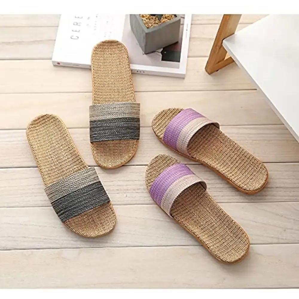 Stylish Purple Jute Slippers For Women