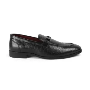 Tresmode Reden Black Men's Leather Loafers