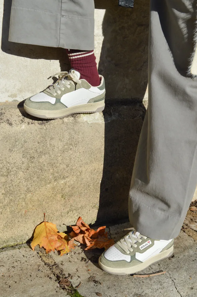 Victoria Khaki Colour Block Trainers