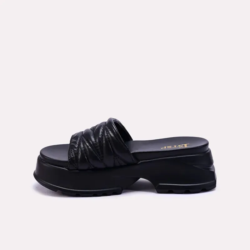 Wallis Black Chunky Soft Slides 0412712