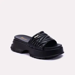 Wallis Black Chunky Soft Slides 0412712