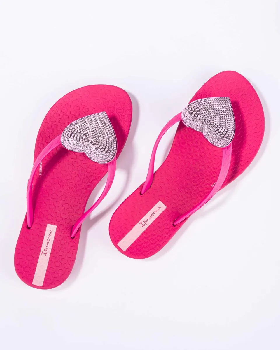 Wave Heart II Kids Flip Flop - Pink/Pink