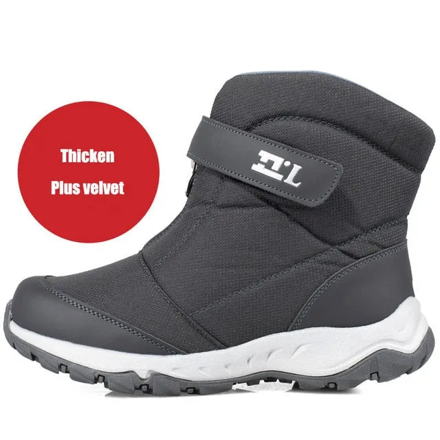 Winter Boots High-top Water-resistant Shoes Male Warm Snow Boots