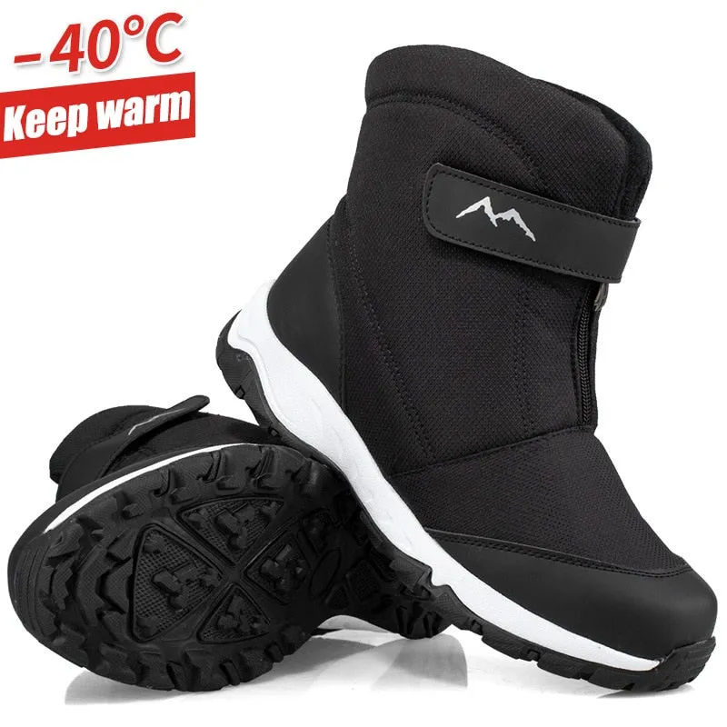 Winter Boots High-top Water-resistant Shoes Male Warm Snow Boots