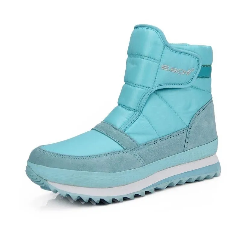 Winter Waterproof Super Warm Ankle Snow Boots with Low Heel for Women