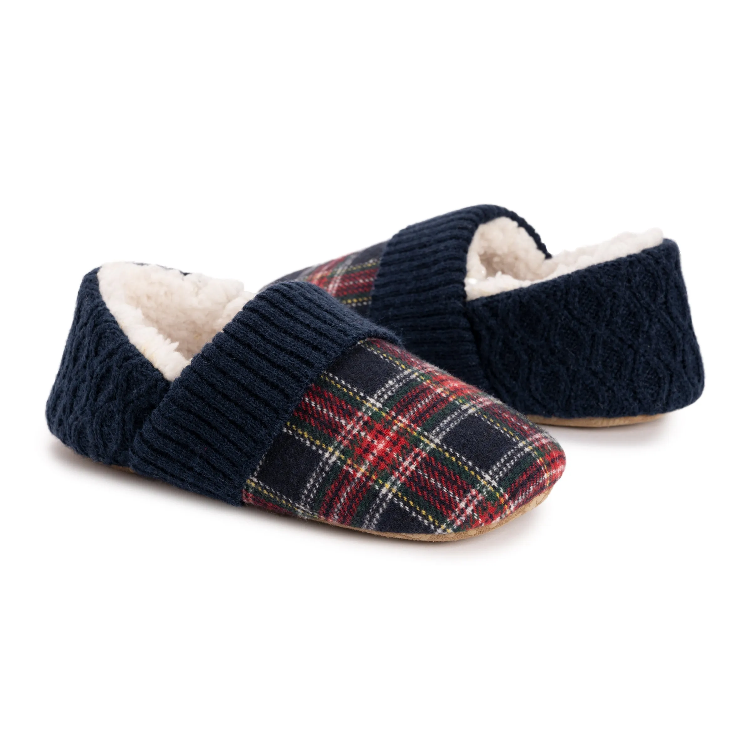 Women's Flannel Plaid Ballerina Slippers