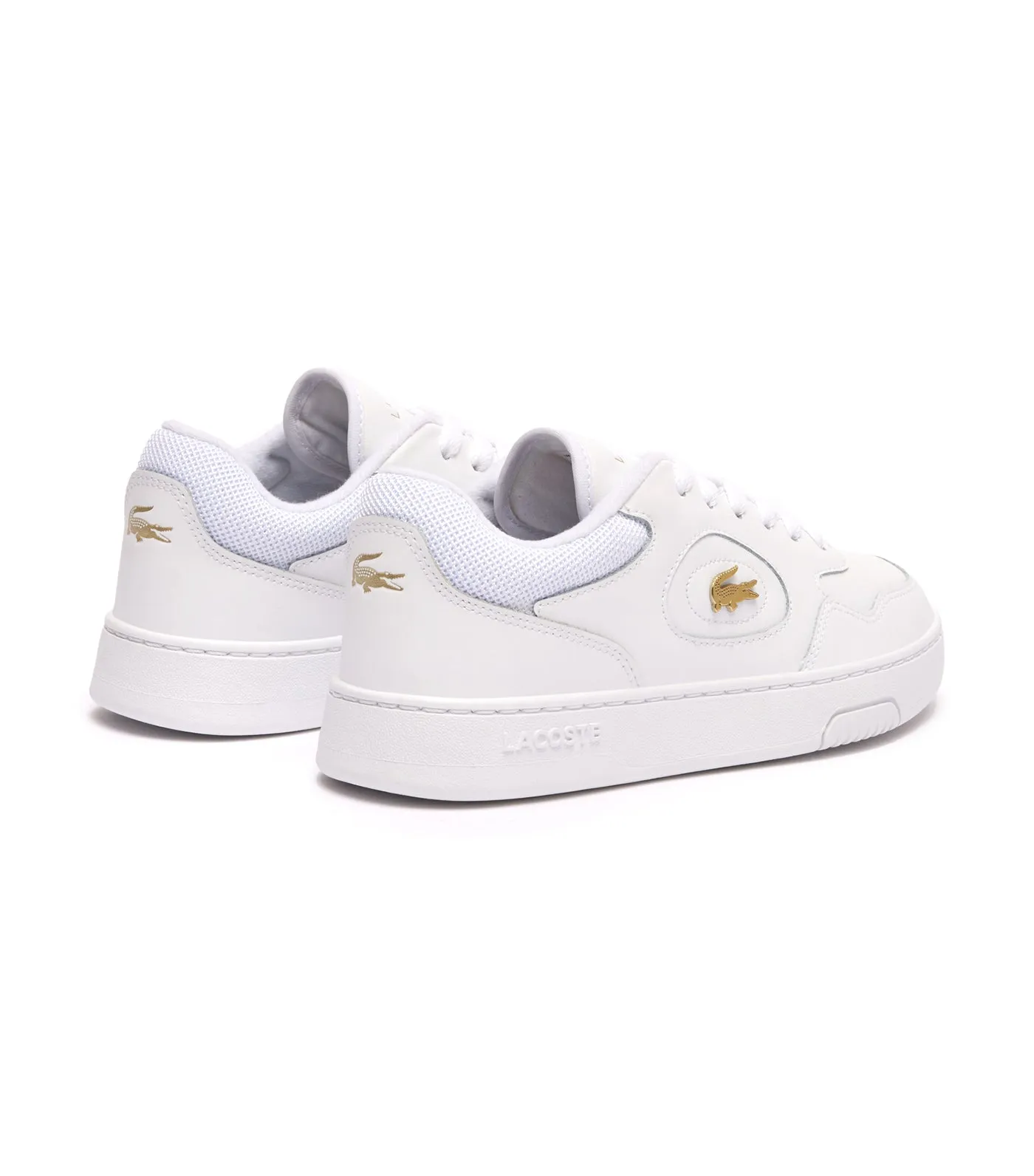 Women's Lineset Leather Trainers  White/Gold