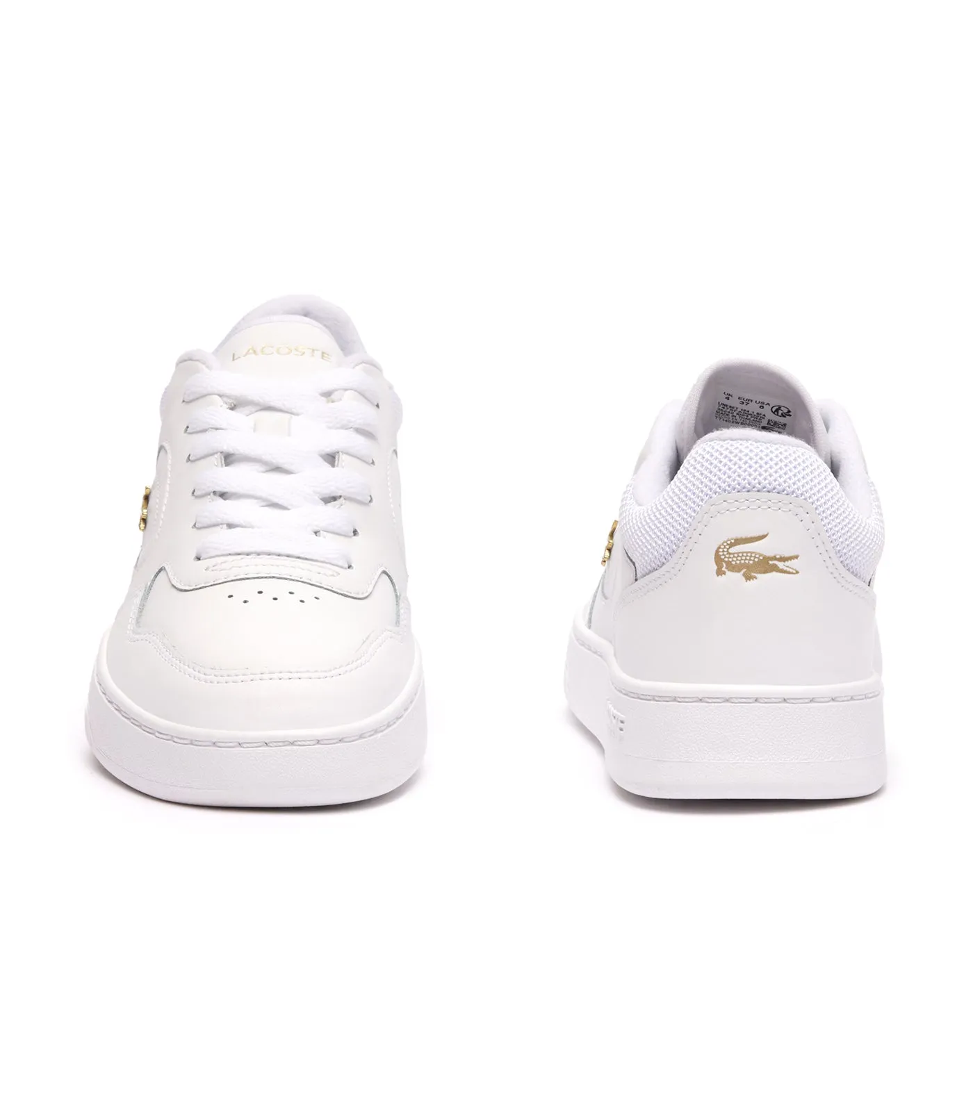 Women's Lineset Leather Trainers  White/Gold