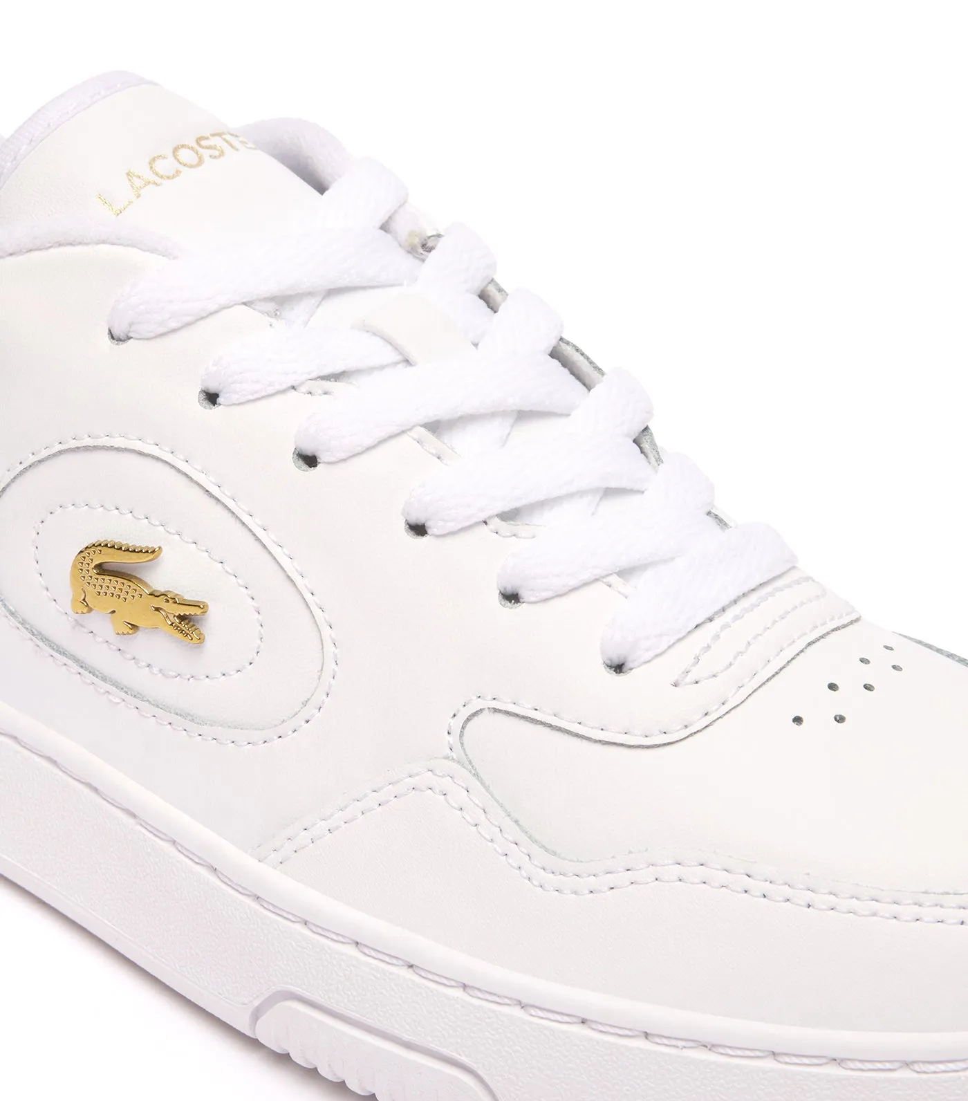 Women's Lineset Leather Trainers  White/Gold