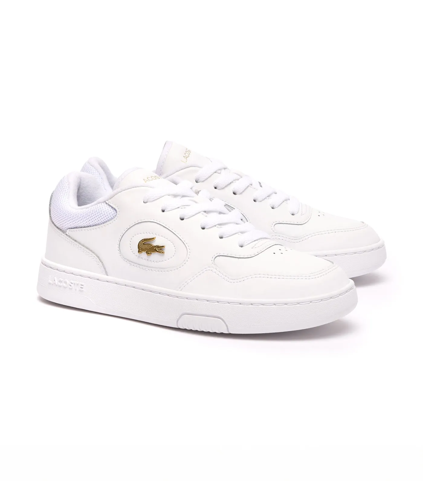 Women's Lineset Leather Trainers  White/Gold