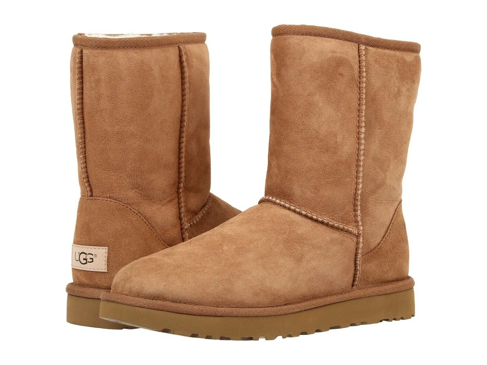 Women's Shoes UGG CLASSIC SHORT II Mid-Calf Sheepskin Boots 1016223 CHESTNUT