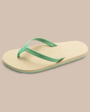 Womens Starboard Green Leather Weekend Flipjacks