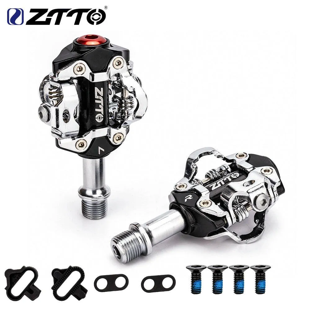 ZTTO Bike Pedals Cycling Road Bike MTB Clipless Pedals Self-locking Pedal with Clips Doubleside Ultralight Pedal Bike Parts